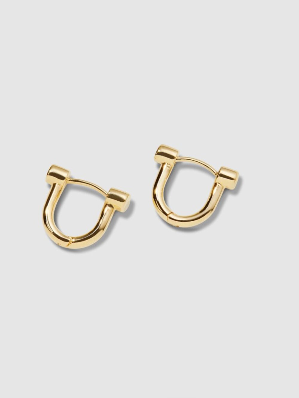 Shinola Bike Lock Huggie Earrings - 14K Yellow Gold + Box